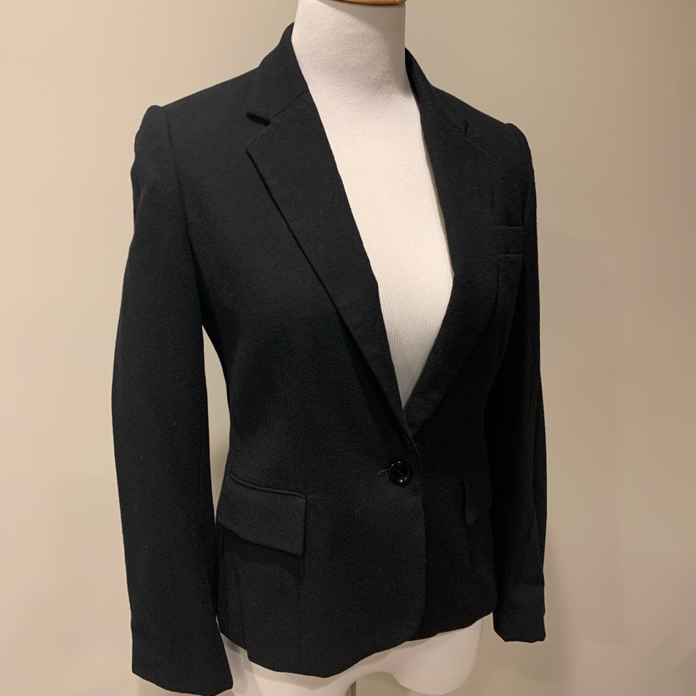 Vintage Classic Black Wool Blazer